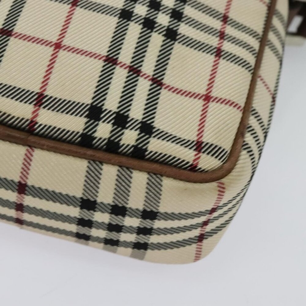 Authentic BURBERRY Nova Check Shoulder Bag Canvas Beige Silver - Picture 7 of 16